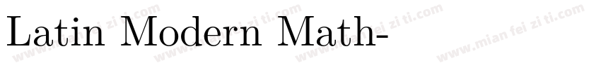 Latin Modern Math字体转换